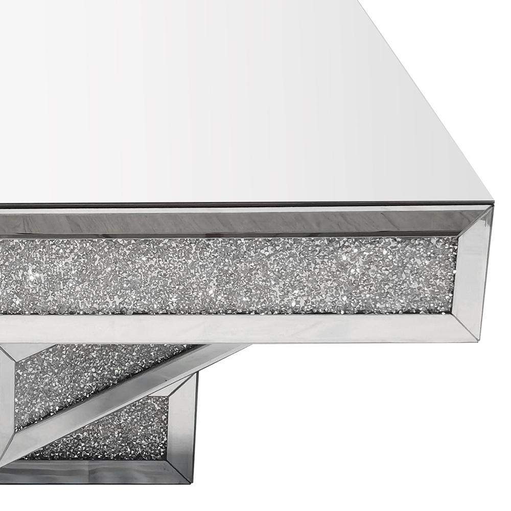 crushed diamond silver coffee table