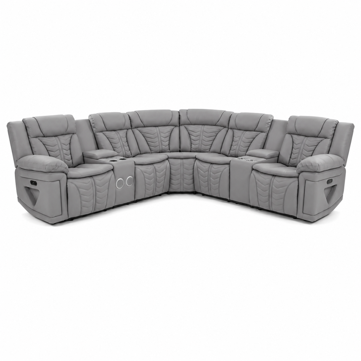 Electric recliner corner set bluetooth speakers wireless charging 
