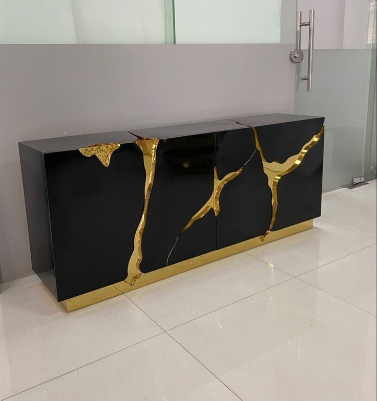 black gold sideboard