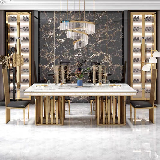 montecarlo gold marble dining table 