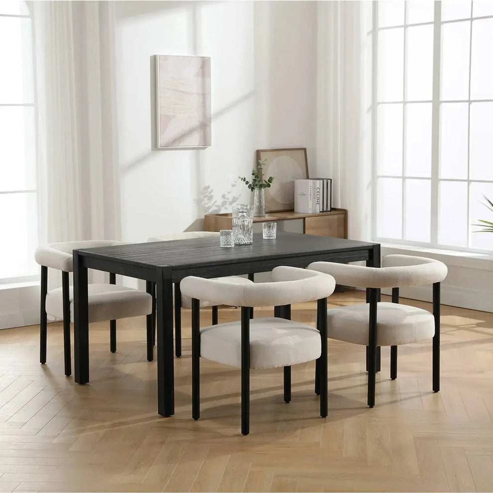 Black and white dining chairs 