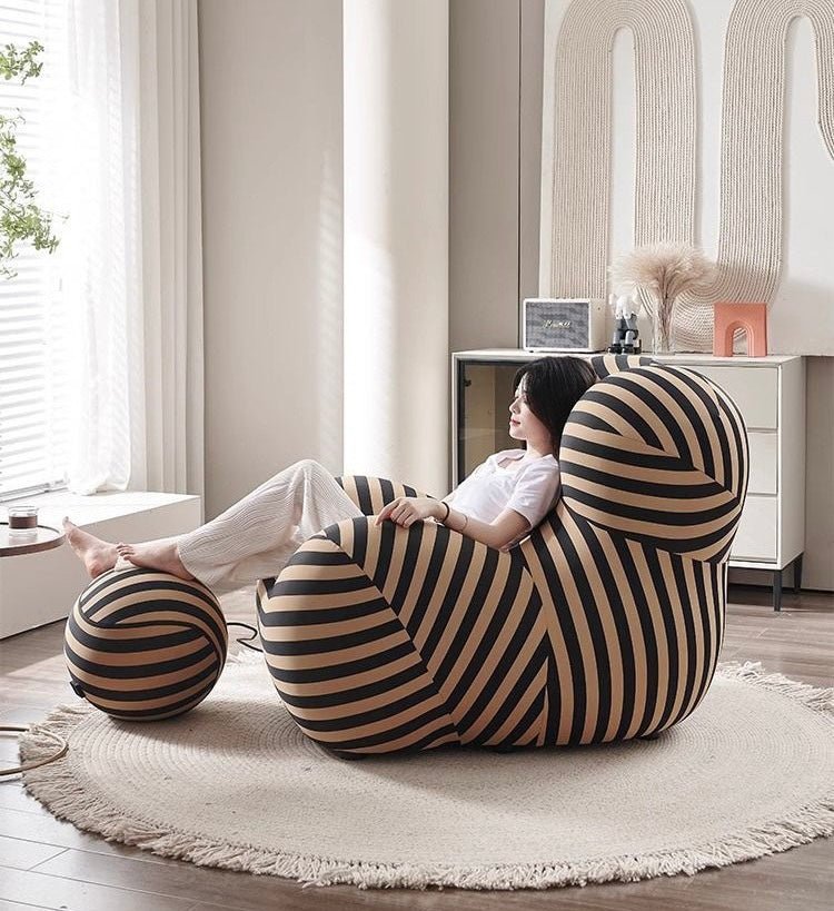 Teddy sofa with ottoman lazy couch 