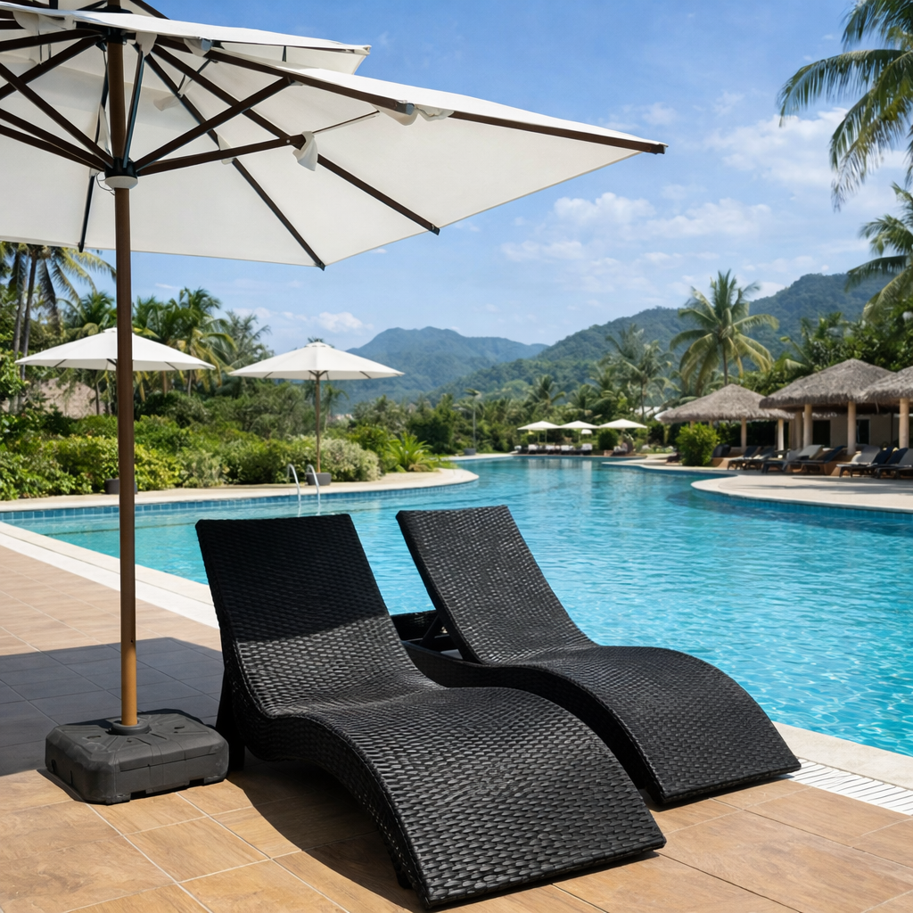 Subbed outdoor loungers