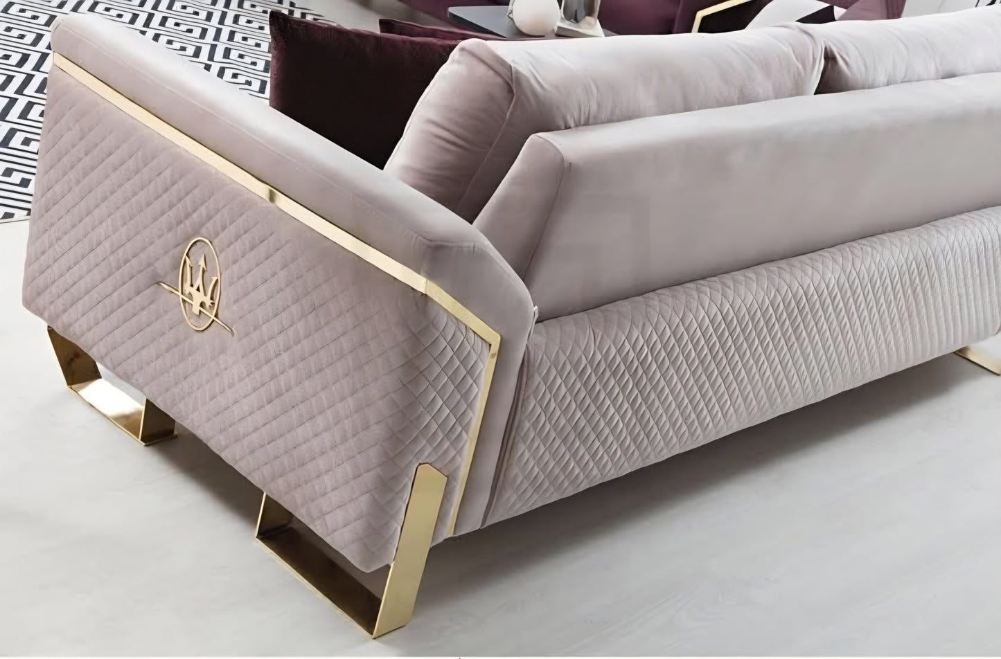 Maserati lounge set gold legs designer lounge set