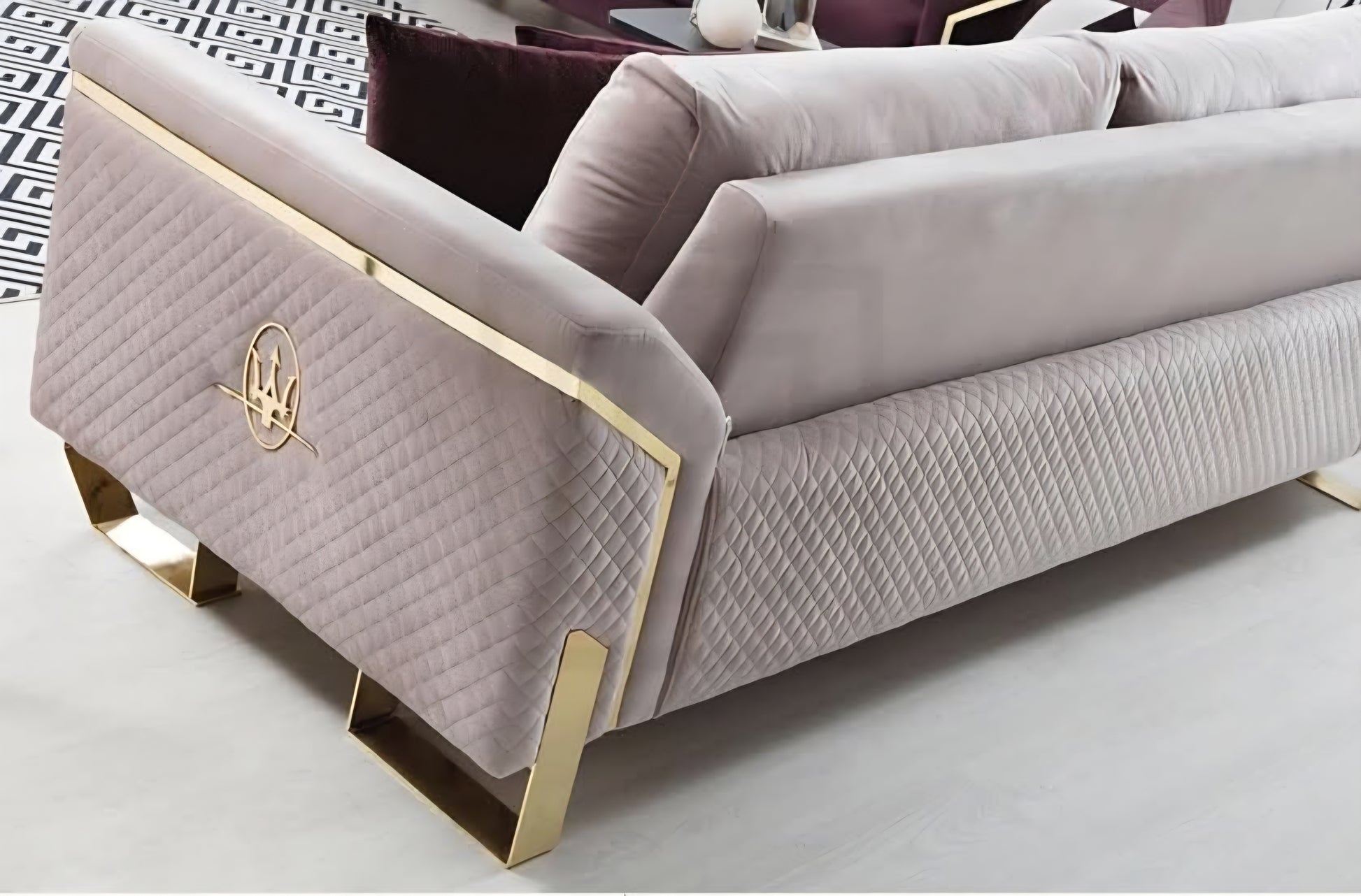 Maserati lounge set gold legs designer lounge set