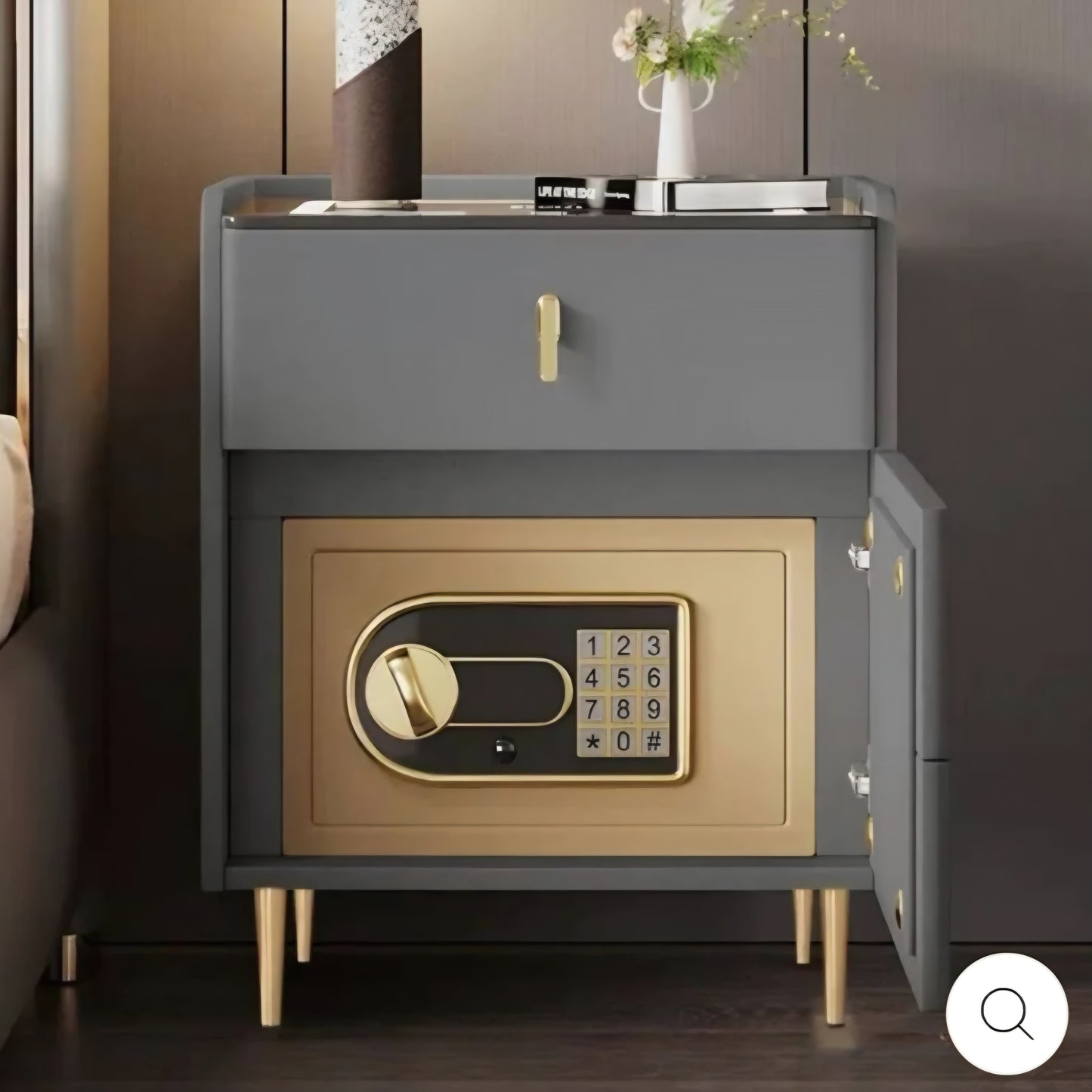 Smart pedestal with safe wireless charging 