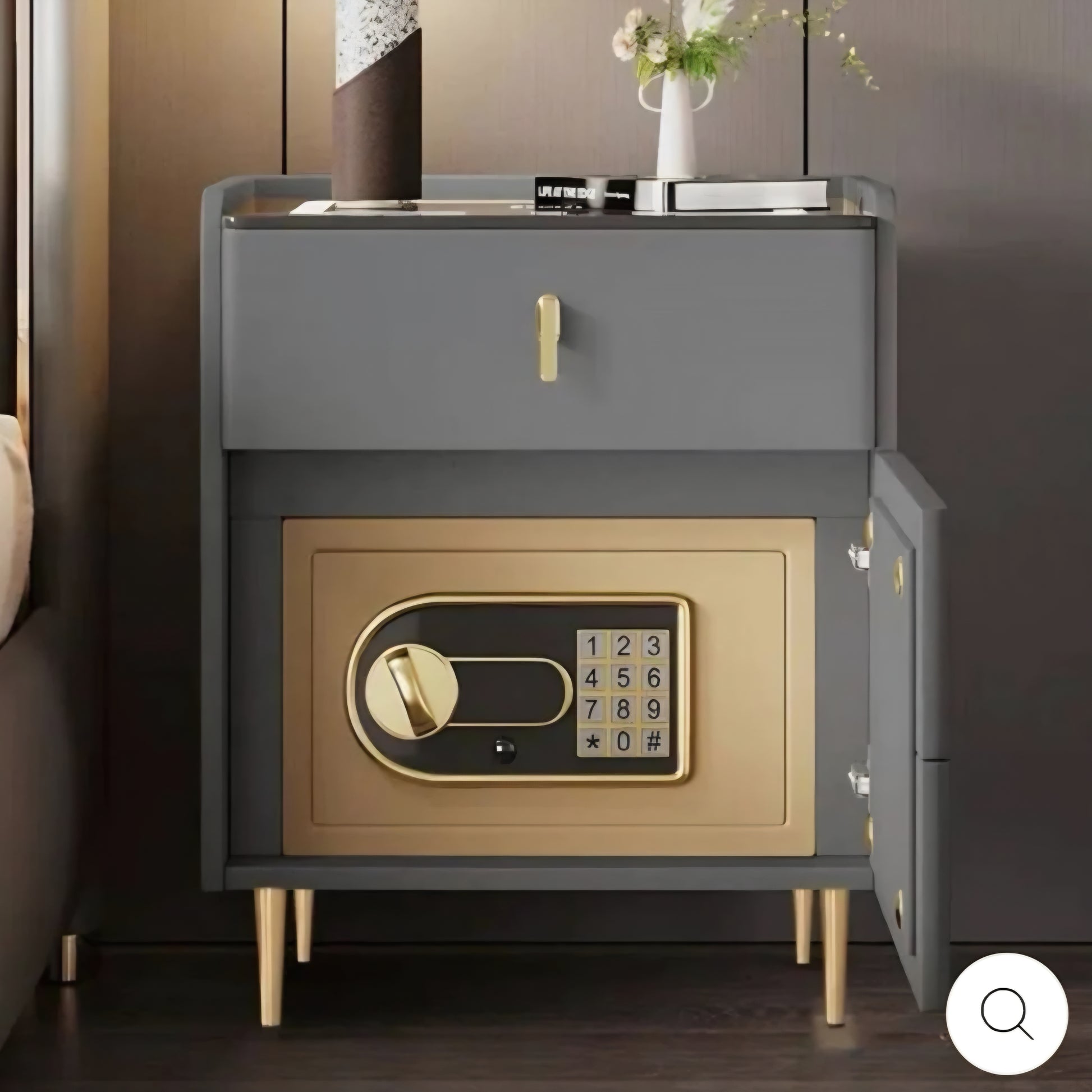 Smart pedestal with safe wireless charging 