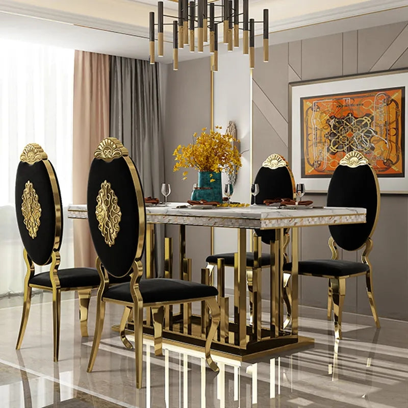 Ambrosia Velvet Gold Dining Chairs Posh Spaces