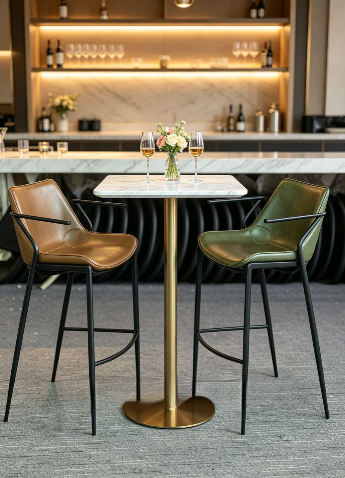 Leather bar chairs kitchen chairs 