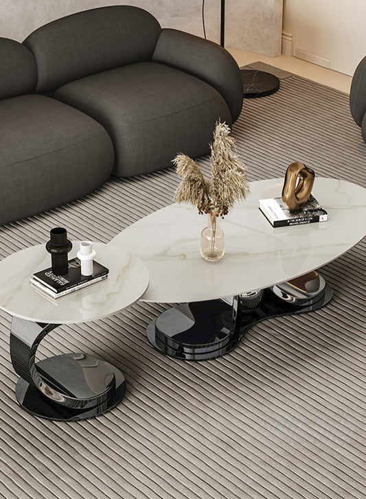 Gold marble Coffee table set