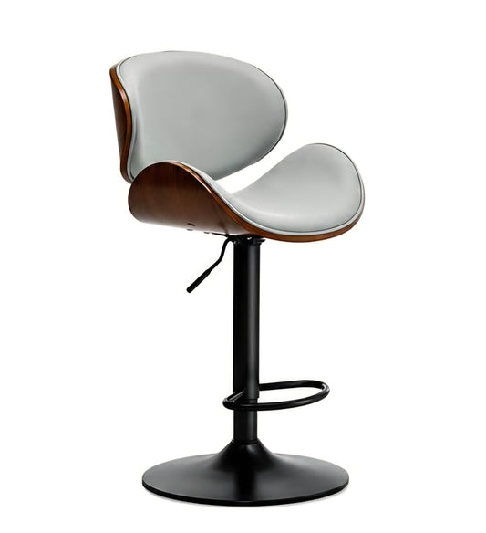 Black frame bar chair grey 