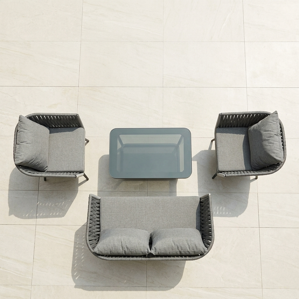 Grey outdoor lounge set 