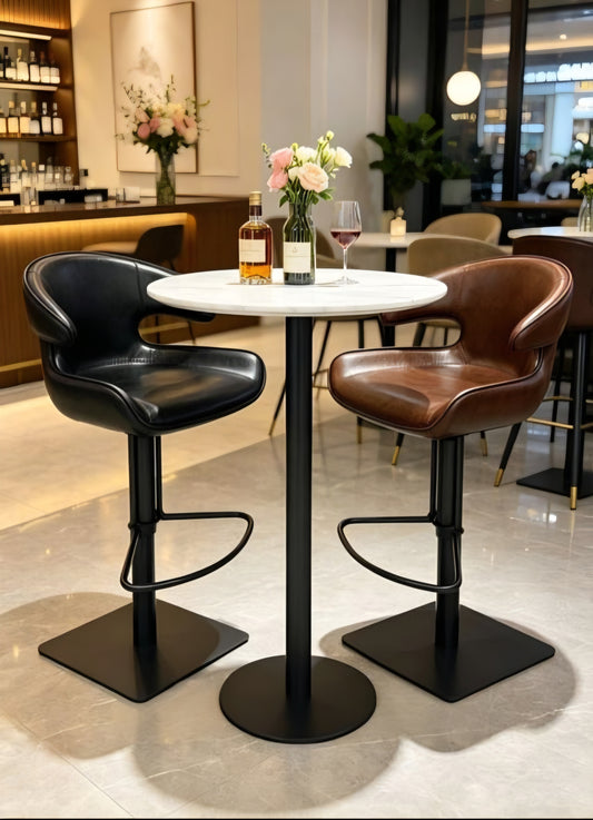 Leather bar chairs kitchen stools