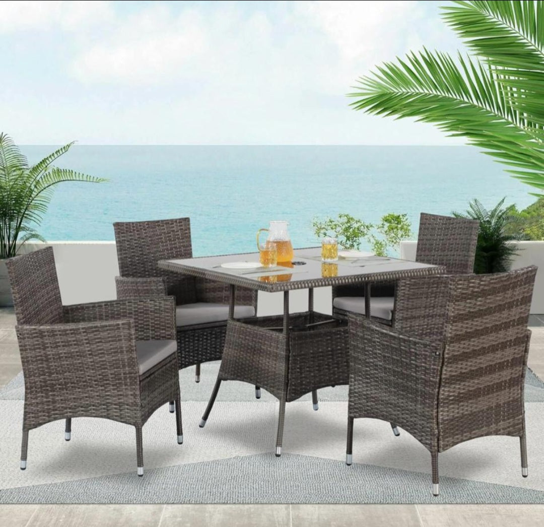 Nova 5-pc outdoor wicker set