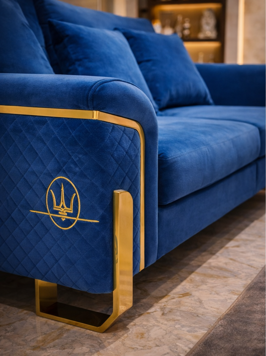 Maserati lounge set gold legs designer lounge set