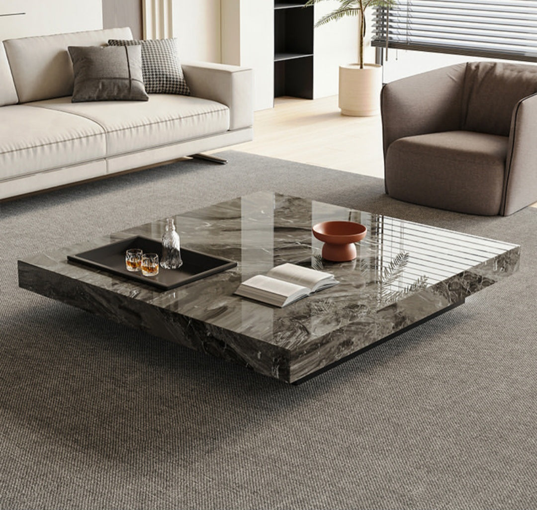 Marble coffee table square