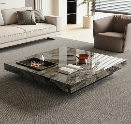 Marble coffee table square