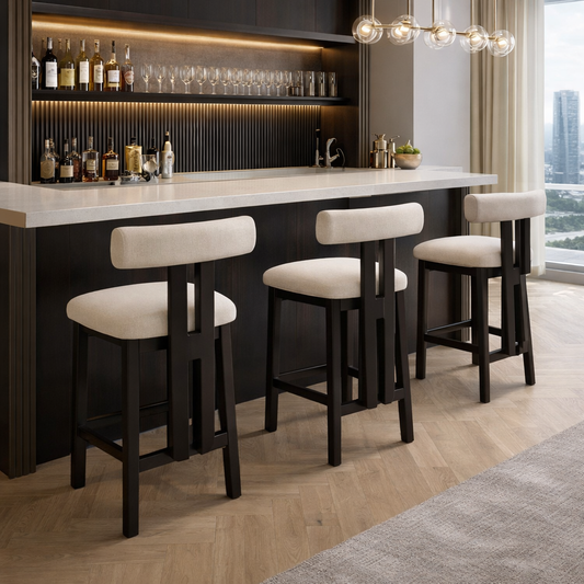 Black and white bar chair 