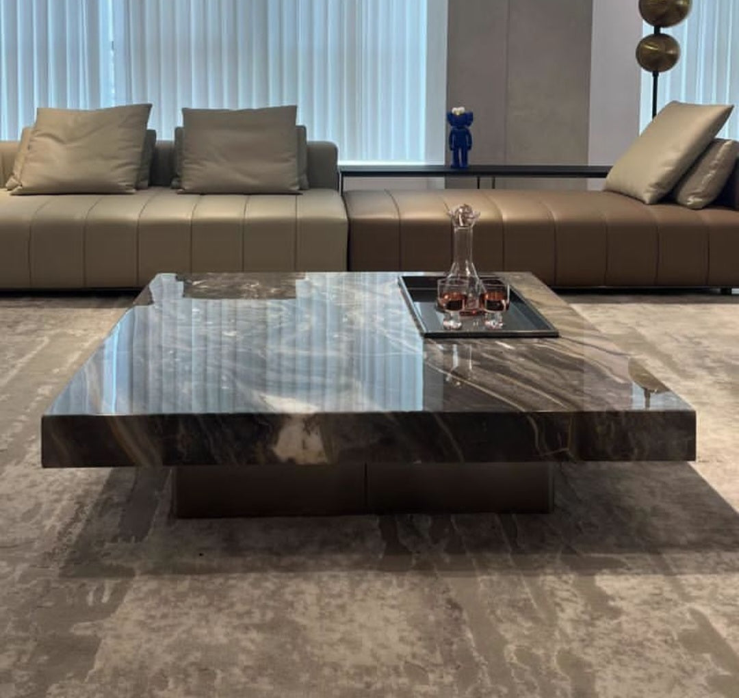 Marble coffee table square