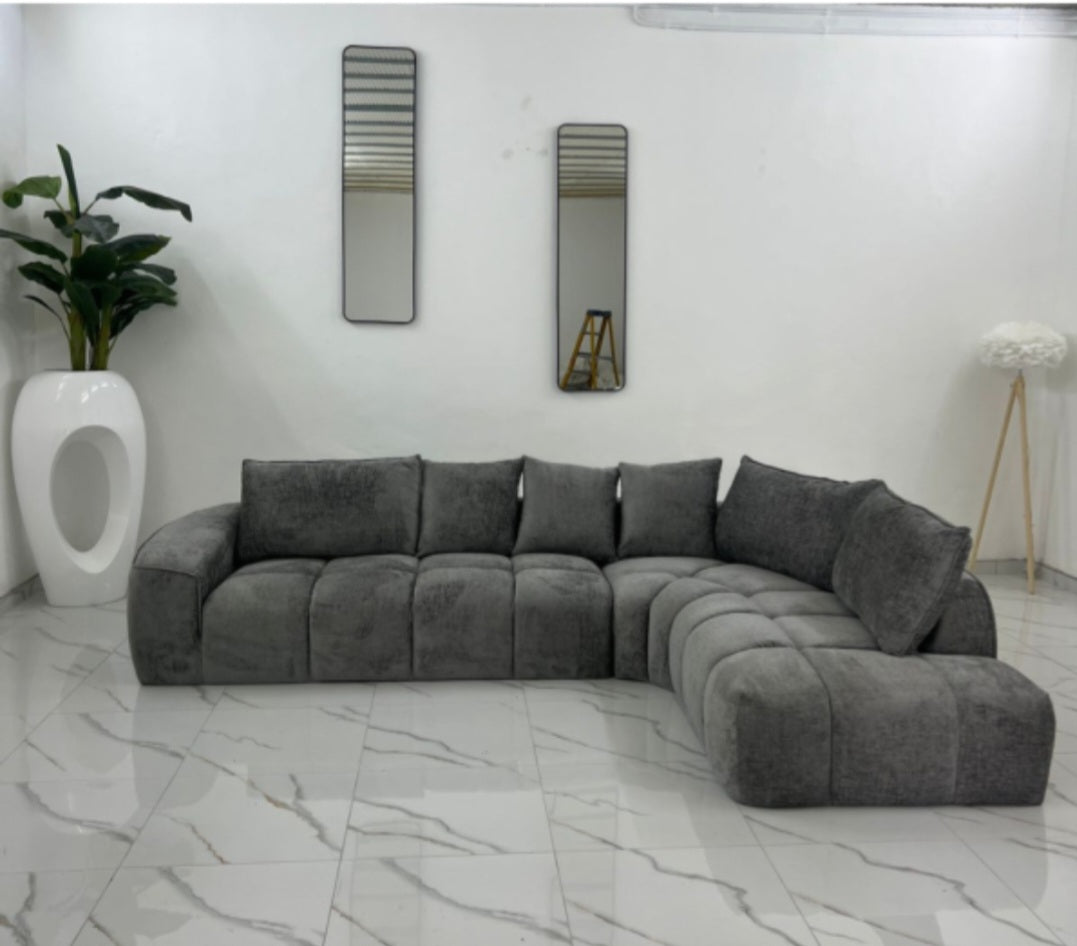 Luxury grey corner couch