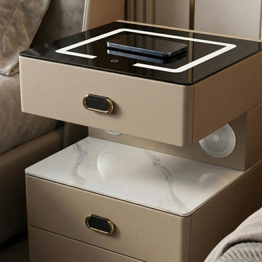 Smart wireless charging pedestal beige 