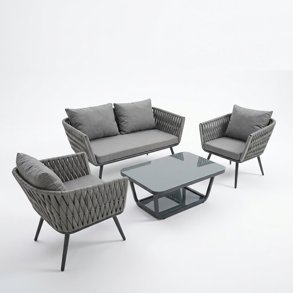 Grey outdoor lounge set 
