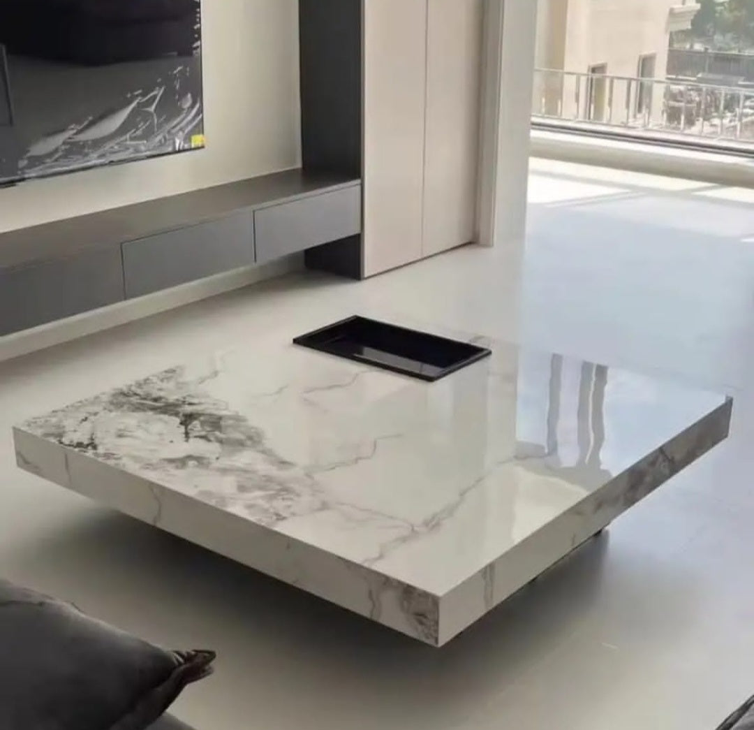 Marble coffee table square