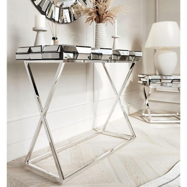 Server Table Side Knightsbridge mirrored server table – Posh Spaces