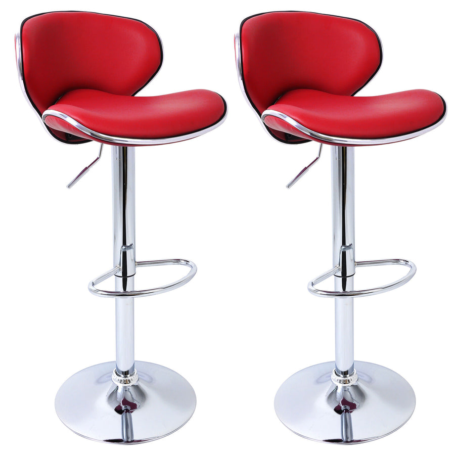 Red and silver bar stool