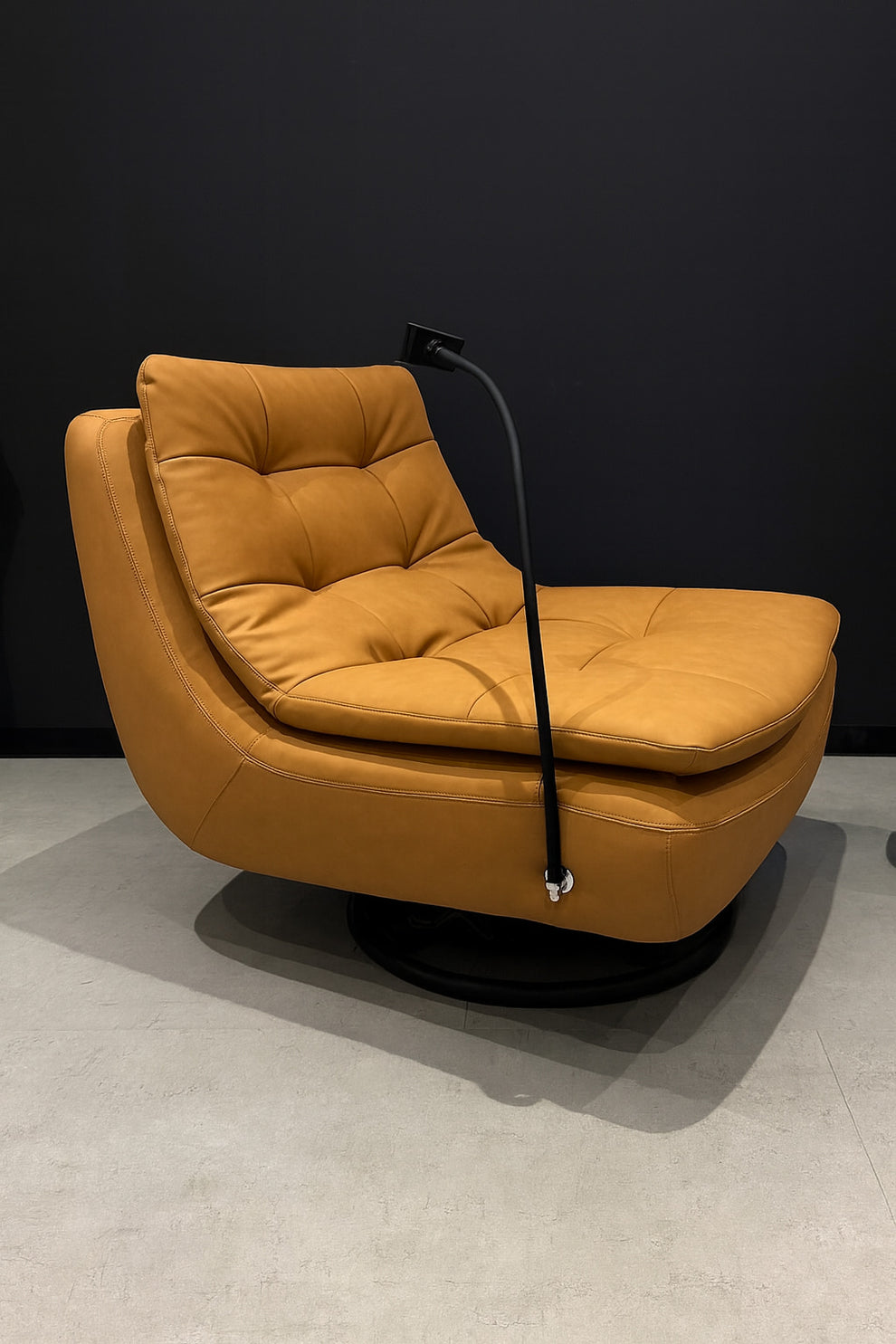 Leather Swivel rocking chair 