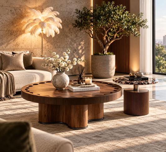 Wood nested coffee table