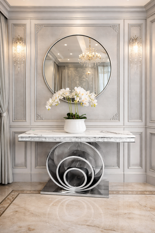 Silver console table 