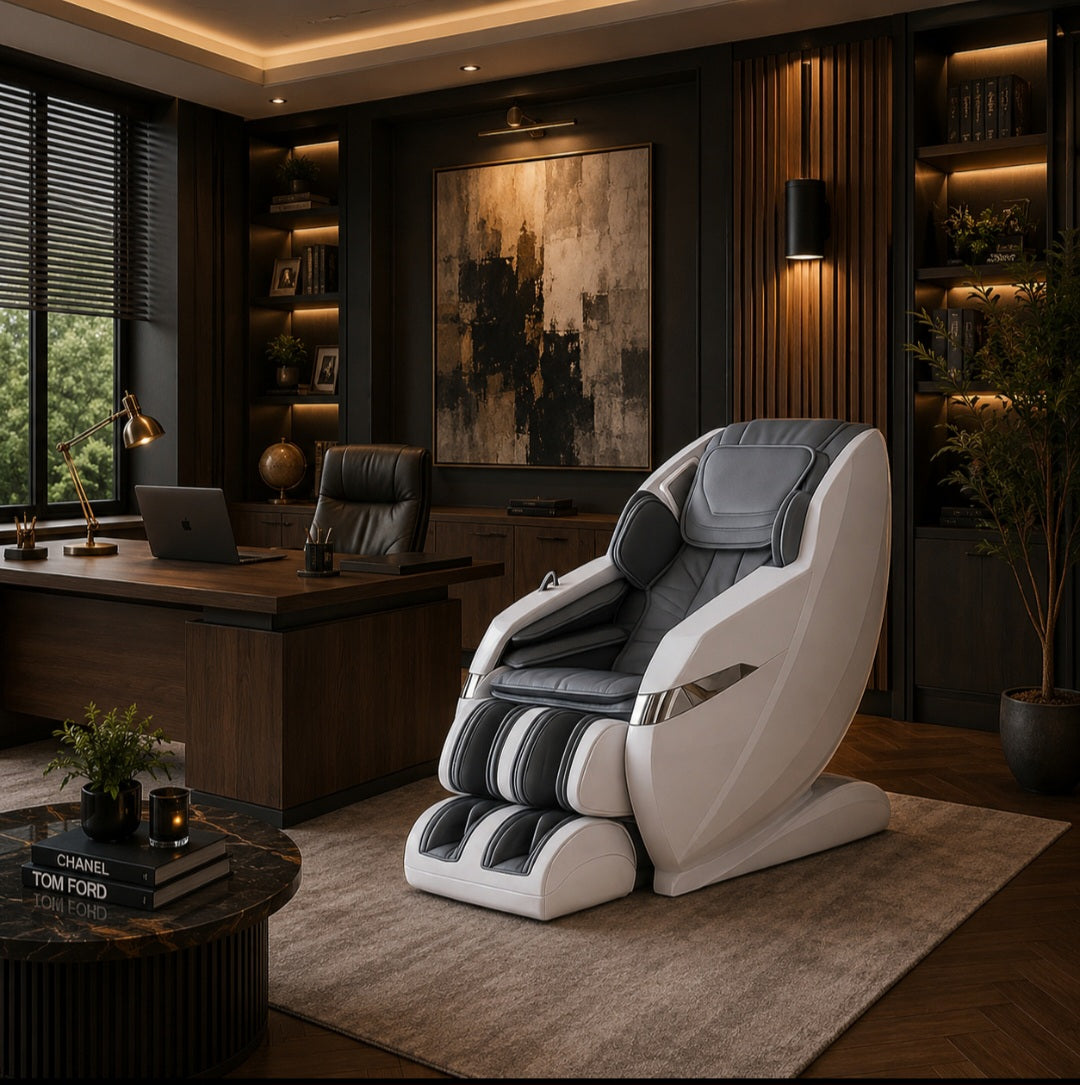 White massage machine chair