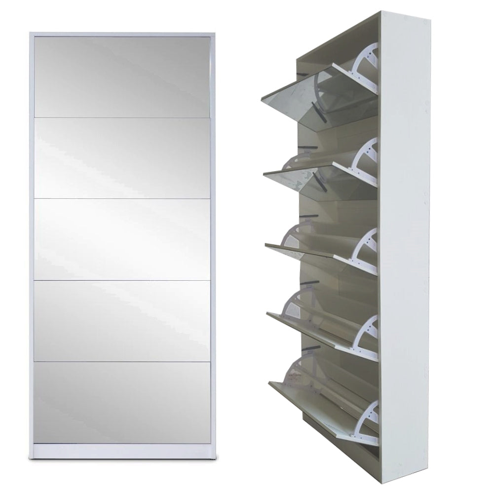 Mirrored shoe storage cabinet – Posh Spaces