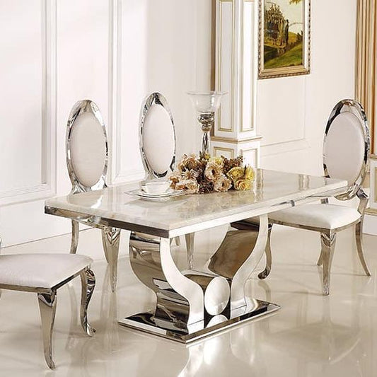 8 seater marble dining table