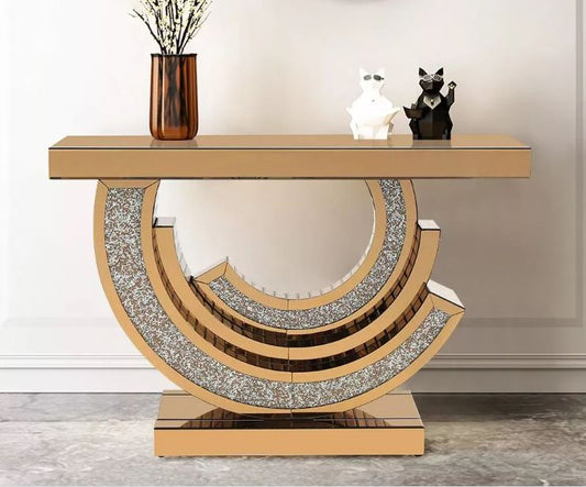 rose gold console table