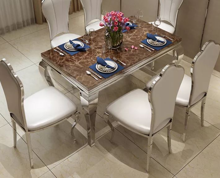 marble dining set