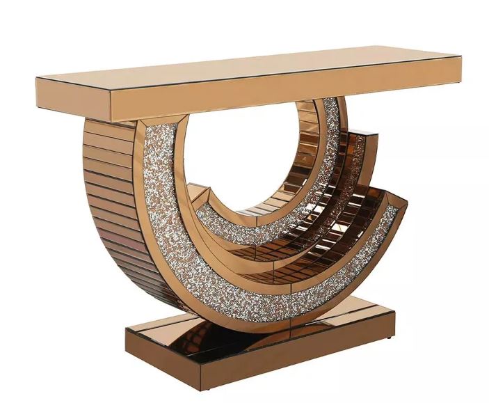 rose gold console table