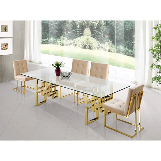 gold dining set velvet chairs