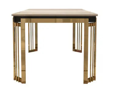 Cleopatra Dining Set- 6 seater White/Gold