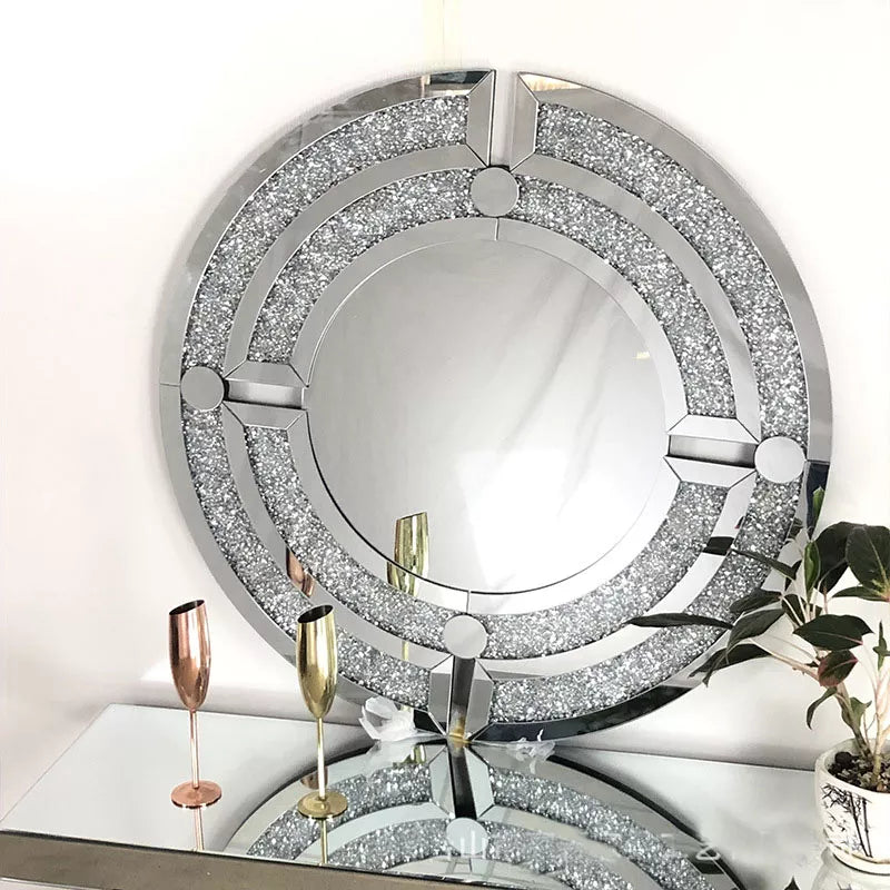 Amalia crushed diamond mirror