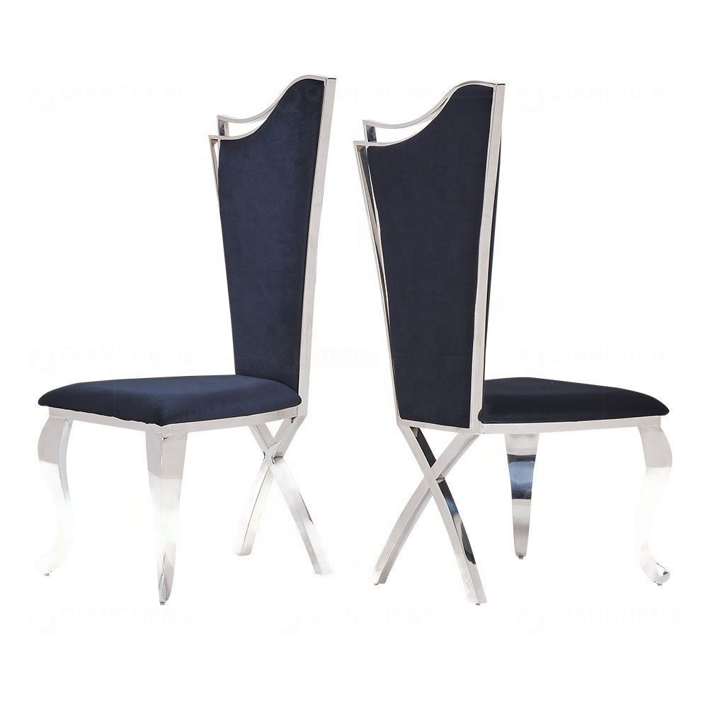 luxury dining chair black silver