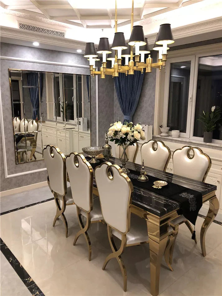 marble dining set