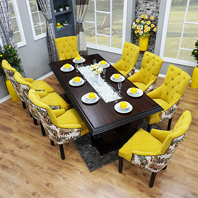 8 seater wood dining set