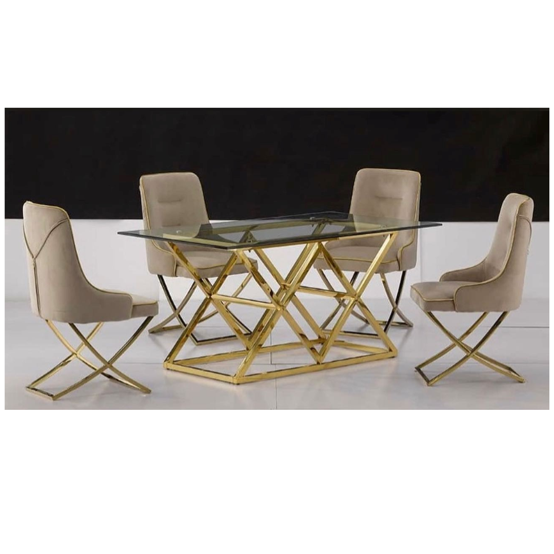 gold dining set velvet chair