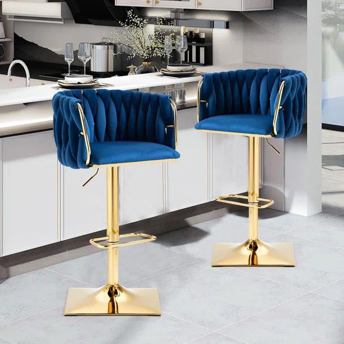 luxury bar chair blue