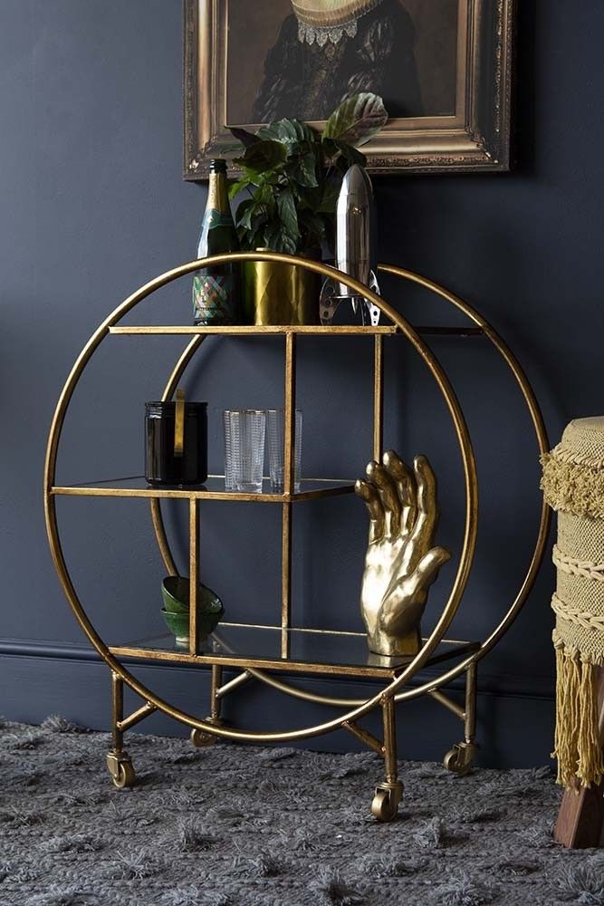 gold bar cart