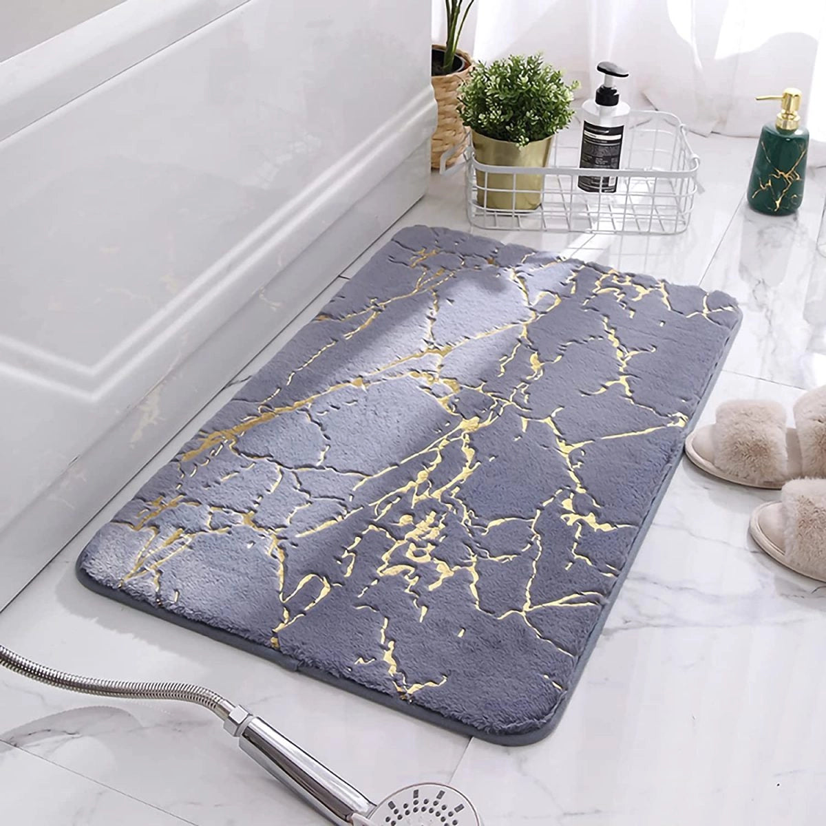 Marble bath mats