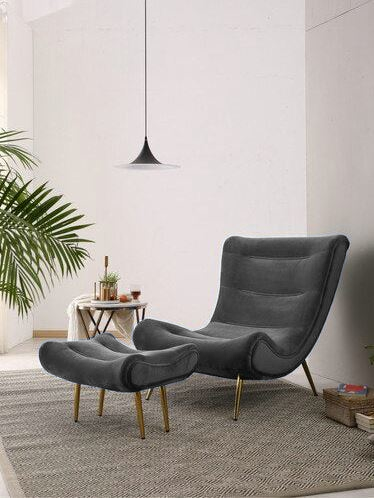 lounger chair with ottoman