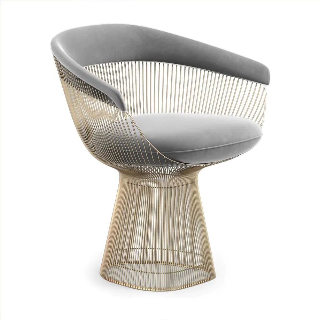 gold designer platner chairs